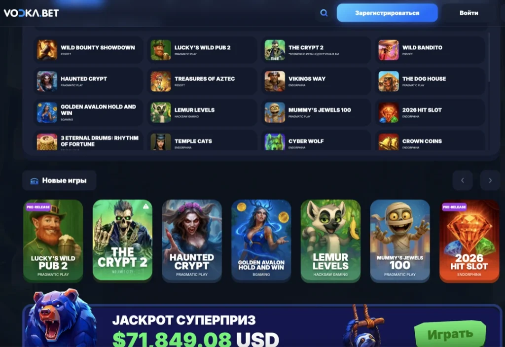 Vodka Casino Зеркало